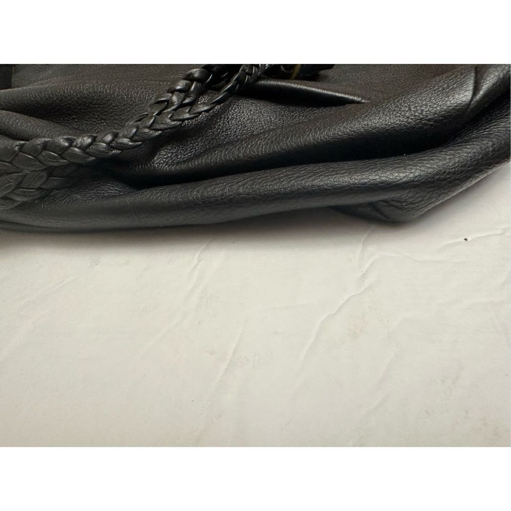 ELLIOT LUCCA SHOULDER BAG BLACK GENUINE SOFT LEATHER SATCHEL MAGNET CLOSURE - Picture 5 of 9